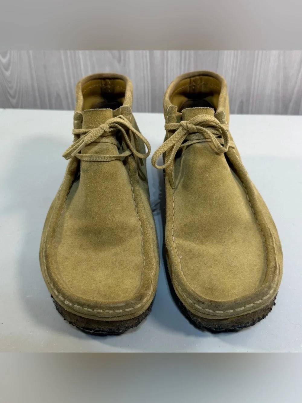 Clarks Originals Mens Wallabee Maple Suede Chukka‎ Boot Sz 9 Crepe Sole Moc Toe